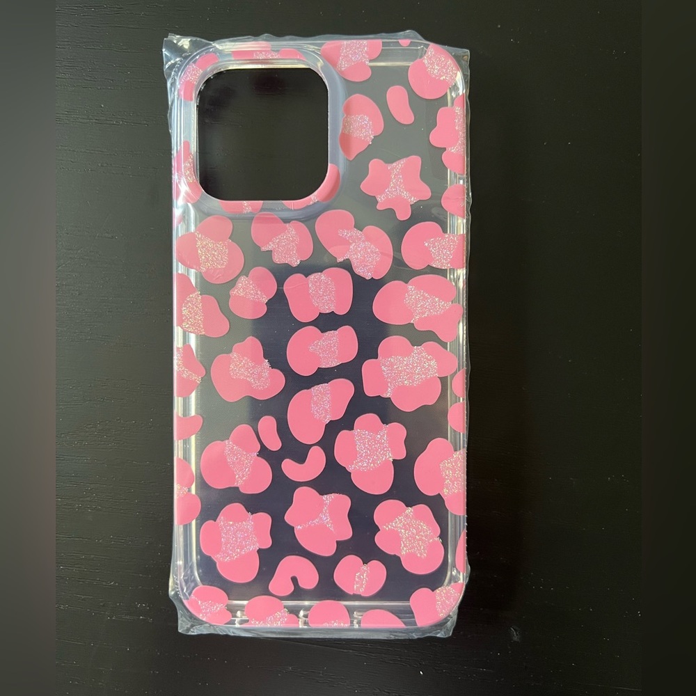 NWT iPhone 14 Pro Max Case Pink Leopard Print